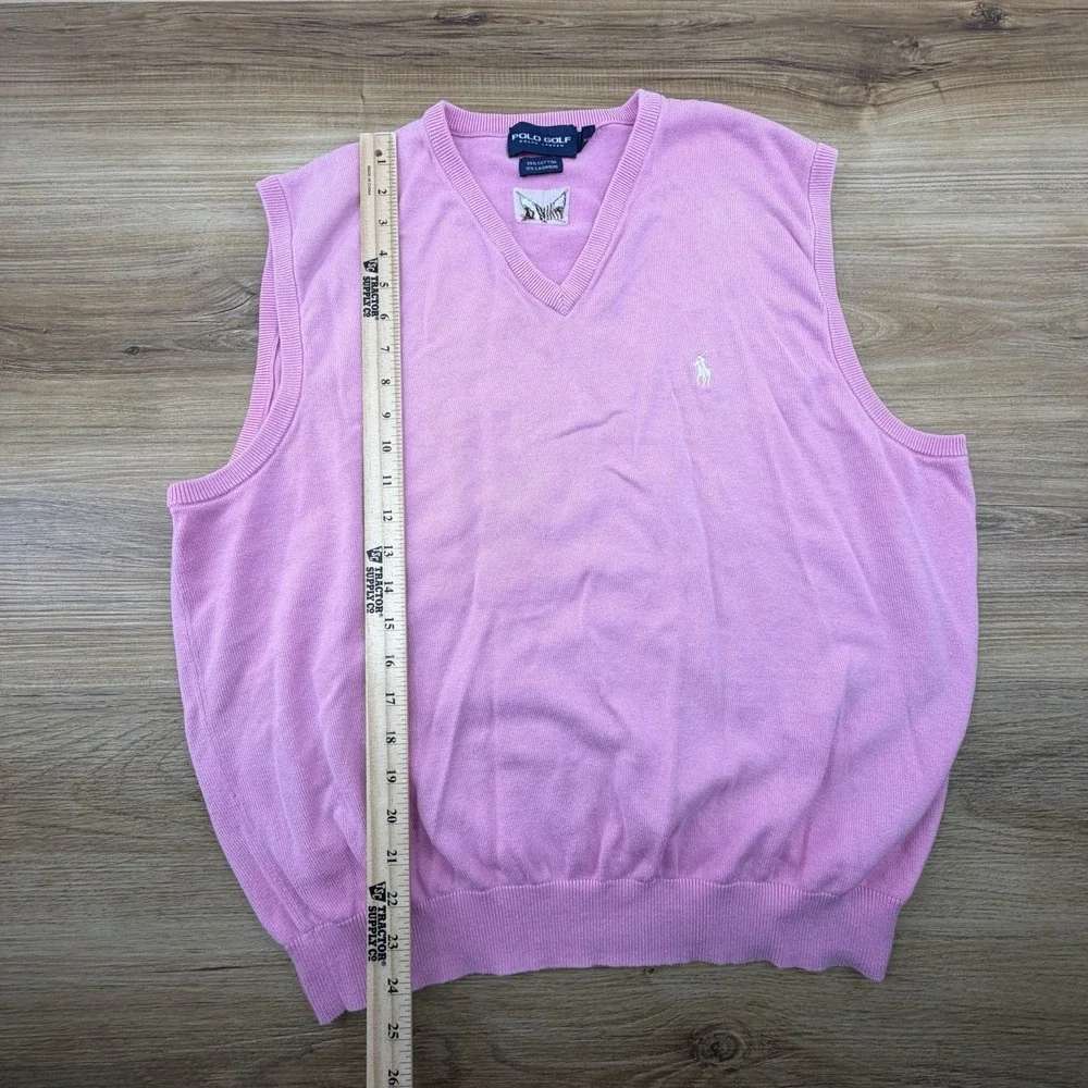 Polo Golf Ralph Lauren Sweater Mens XL Cashmere Sleeveless V Neck Pullover Vest